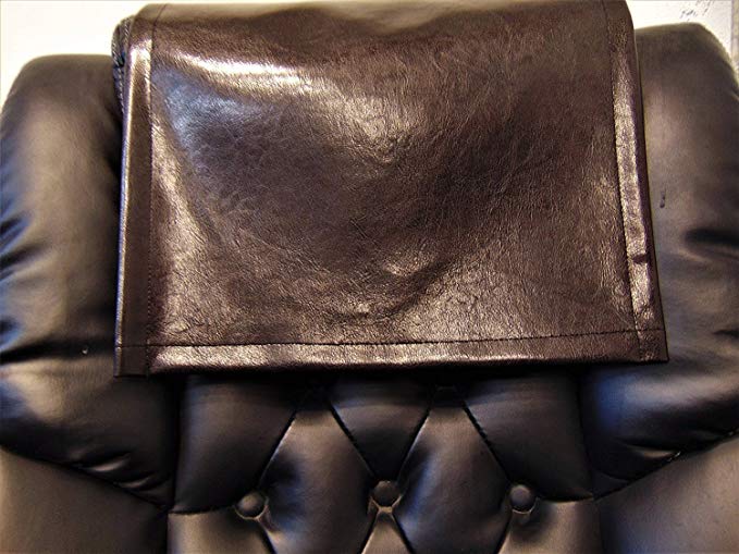 Vinyl,Houston Brown, 30x30 Sofa Loveseat Chaise Theater Seat, RV Cover, Chair Caps Headrest Pad, Recliner Head Cover, Furniture Protector