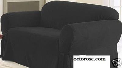 Micro suede upholstery Loveseats slipcover / protector, WINE