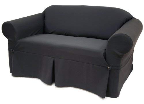 Stretchy Black Furniture Slipcover Loveseat 723