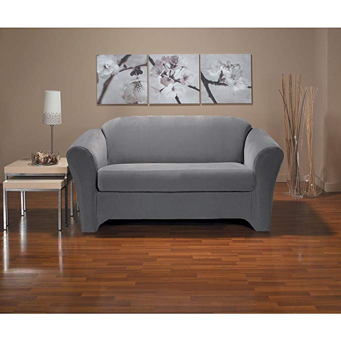Coverworks Eastwood 2-piece Stretch Loveseat Slipcover Neutral