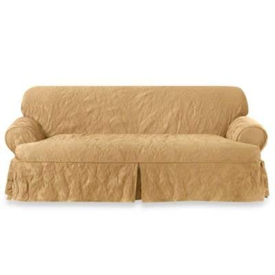 Sure Fit Matelasse Damask T-Cushion Sofa Slipcover