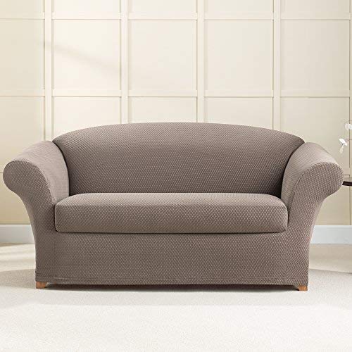 Sure Fit Stretch Brixton Loveseat Slipcover, Taupe