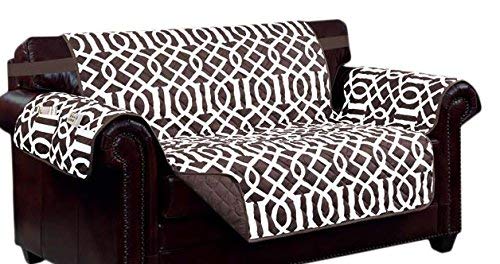 Kashi Home SC054059 Tori Reversible Furniture Protector, Chocolate/Beige