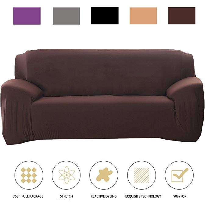 Parkside Wind Seat Sofa Cover Polyester Stretch Slipcover Stylish Furniture Cover Protector Solid Color Without Pillow