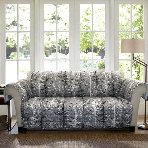 Lush Decor Forest Furniture Protector for Loveseat, Gray/Black