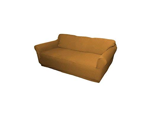 Kashi Home Stretch Jersey Slipcover Gold, Form Fitting (Loveseat)