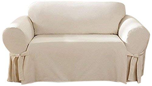 Sure Fit Cotton Duck - Loveseat Slipcover - Natural (SF26807)