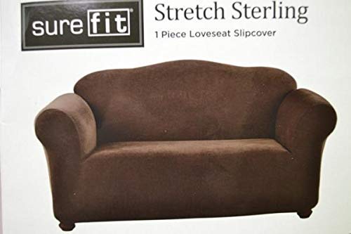 Sure Fit Stretch Sterling Loveseat Slipcover in Chocolate